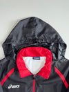 Asics Full Zip Hooded Track Jacket – Black/Red (XL)