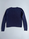 Ralph Lauren | Navy Cable Knit Sweater | (S/M)