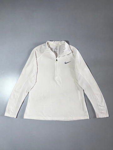 Nike Pro Dri-Fit Half-Zip Pullover – White (M)