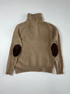 Polo Ralph Lauren Tan Quarter-Zip Sweater – Italian Yarn (S)