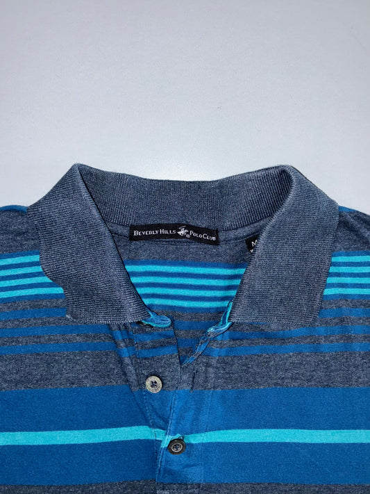 Beverly Hills Polo Club Striped Polo (M)