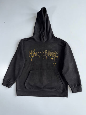 Campblue Embroidered Gothic Hoodie (XL)
