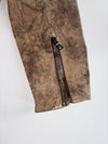 Angelo Litrico Crafted Goods Distressed Brown Leather Moto Jacket (XL)