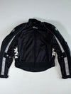 FLM Greyhound Black Mesh Motorcycle Racing Jacket Padded Women’s (S)