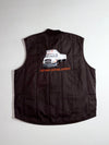 Red Kap | Vintage Made in USA Brown Quilted Work Vest "Bill" Embroidered (2XL)