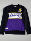 NBA Los Angeles Lakers Colorblock Crewneck Sweatshirt – Black & Purple (S)