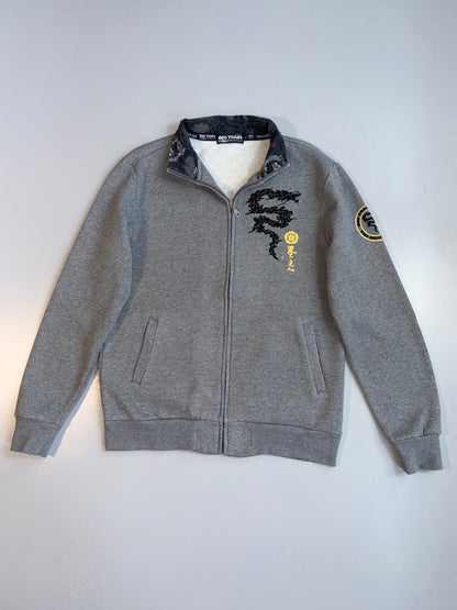 !        Big Train Japanese Dragon Zip Jacket Grey (M)