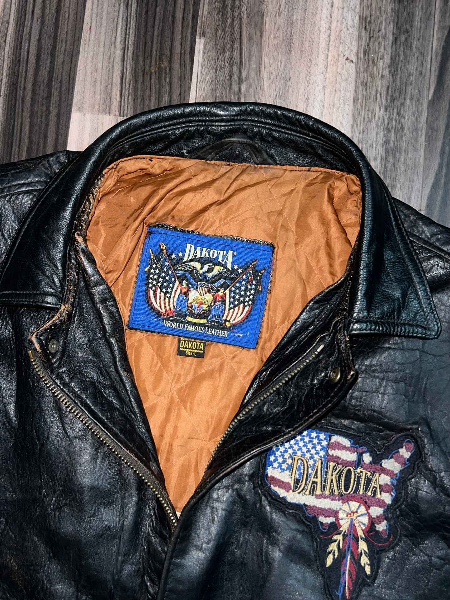 ZDAKOTA* Original Leather Jacket (SUPER RARE) (L) Very rare