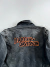 Harley-Davidson “An American Legend” Lace-Up Biker Pure Leather Panel Jacket (XL)