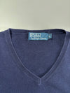 Polo by Ralph Lauren Navy V-Neck Knit Sweater (XL)