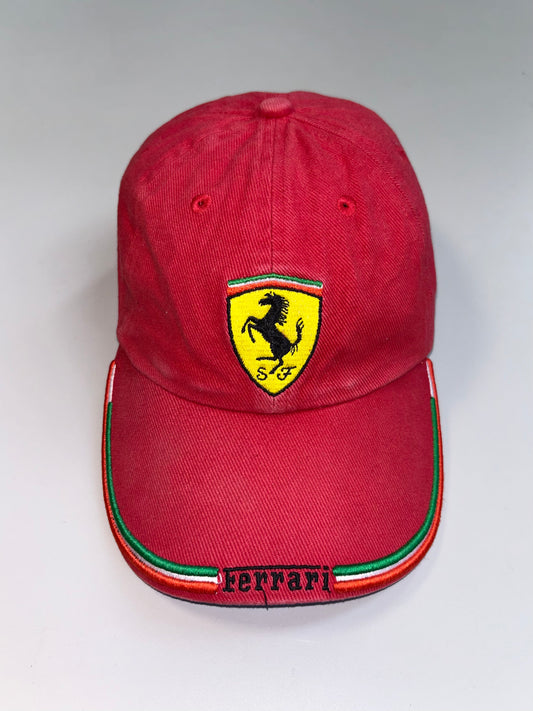 Ferrari Scuderia | Shield Logo Italian Flag Brim | Baseball Cap | Adjustable