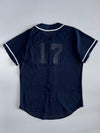Augusta | Blank Mesh Baseball Jersey | Navy/White (XL)