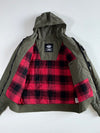 Dickies Olive Hooded Utility Bomber Jacket (XL)
