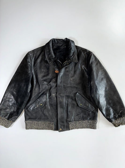 Enrico Mandelli Premium Original Pure Leather Jacket Heavy (XL)