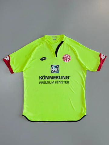 Lotto FSV Mainz 05 Kömmerling Premium Fenster Neon Lime Yellow Away Football Jersey (L)