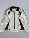 Vintage Adidas Track Jacket – Cream & Navy, Gold Logo (S)