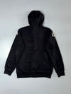 Adidas Climawarm Striped Zip Hoodie – Black w/ White 3-Stripe (M)