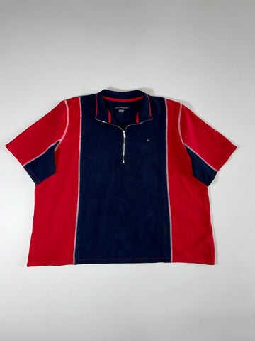 Tommy Hilfiger | Colorblock Quarter Zip Polo Red Navy | (2XL)