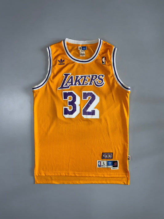 Adidas NBA LA Lakers #32 Magic Johnson Hardwood Classics Jersey (XL)