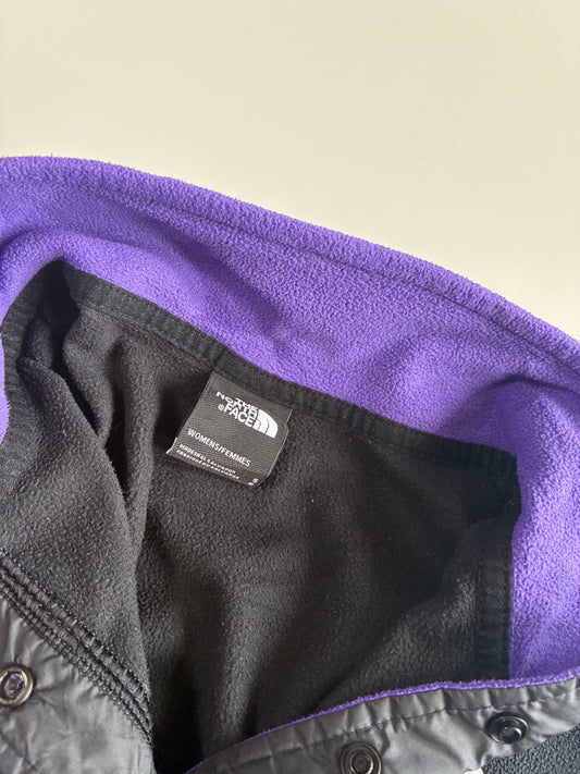 The North Face Snap Button Fleece Pullover Purple Black Women’s (S)
