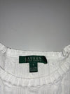 Lauren Ralph Lauren White Cable Knit Crewneck Sweater- (M)
