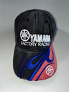 Vintage Yamaha Factory Racing Black Flame Embroidered Cap (Adjustable)