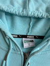 Puma | Sky Blue & Slate Colorblock Zip Hoodie | (M)