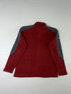 The Redface Trekking Red Herringbone Panel Half-Zip Fleece Pullover (M)