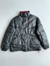 Puma Charcoal Grey Puffer Jacket – Burgundy Lined, Cargo Pockets (XL)