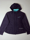 Columbia Sportswear Women’s Hooded Utility Windbreaker Jacket – Dark Purple (XL)