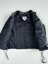 Vintage Vanguard Black Leather Biker Vest – Harley-Davidson Eagle Patch, Side Lace-Up (L)