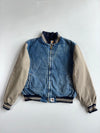 Vintage 90s Carhartt JQ0198 Santa Fe Denim Baseball Jacket – Darkstone (2Xl/3Xl)
