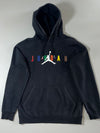 Jordan Black Multicolor Spellout Hoodie (M)