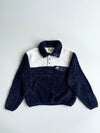 Polo Ralph Lauren | Navy & Cream Sherpa Fleece Snap Pullover | (S)