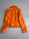 Amisu Metallic Orange  Leather Western Jacket (S)