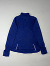 Nike Dri-FIT Thermal Half Zip Running Pullover with Thumbholes – Royal Blue (M)