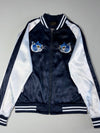 The Cru Satin Souvenir Jacket – Navy & White(L)