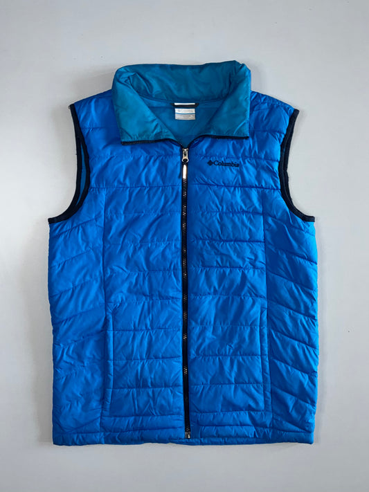 Columbia Sportswear Quilted Puffer Vest | Royal Blue Zip-Up Outdoor Gilet (M/L)