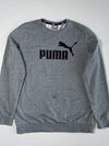Puma Grey Big Logo Crewneck Sweatshirt – (L)