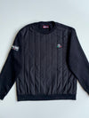 Kappa x LAtelier Italia Quilted Panel Crewneck Sweatshirt – Black (XL)