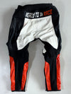 KTM Black White & Orange Genuine Leather Armoured Racing Pants Knee Padded (W:38|L:36)