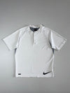 Nike Dri-Fit Quarter-Zip Athletic Tee – White  (L)