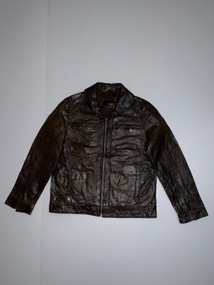Z Zara Man Original Leather Jacket Ultra premium(L)