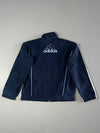 Vintage Adidas Navy Blue 3-Stripe Woven Track Jacket (XS/S)