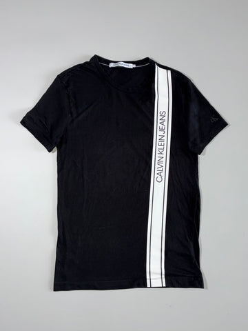 Calvin Klein Jeans Striped Logo Tee (XS)