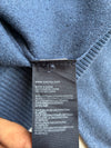 Tommy Hilfiger Blue Cotton Cashmere V-Neck Sweater – Size (L)
