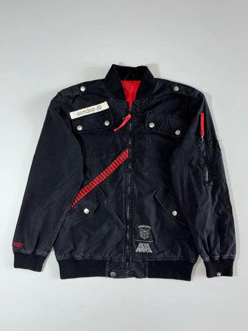ASNADISPEC Star Wars Bomber Jacket – Black/Red Colorblock – Streetwear (L)