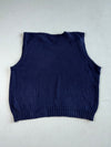 Vintage 90s Polo Ralph Lauren Navy Knit Sweater Vest – Red Pony – Made in Macau (2XL/3XL)