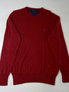 Tommy Hilfiger Maroon Washable Wool Crewneck Sweater (L)