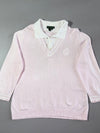 Lauren Active Ralph Lauren Pink Layered Polo Collar Sweater – RL Crest Logo (M/L)